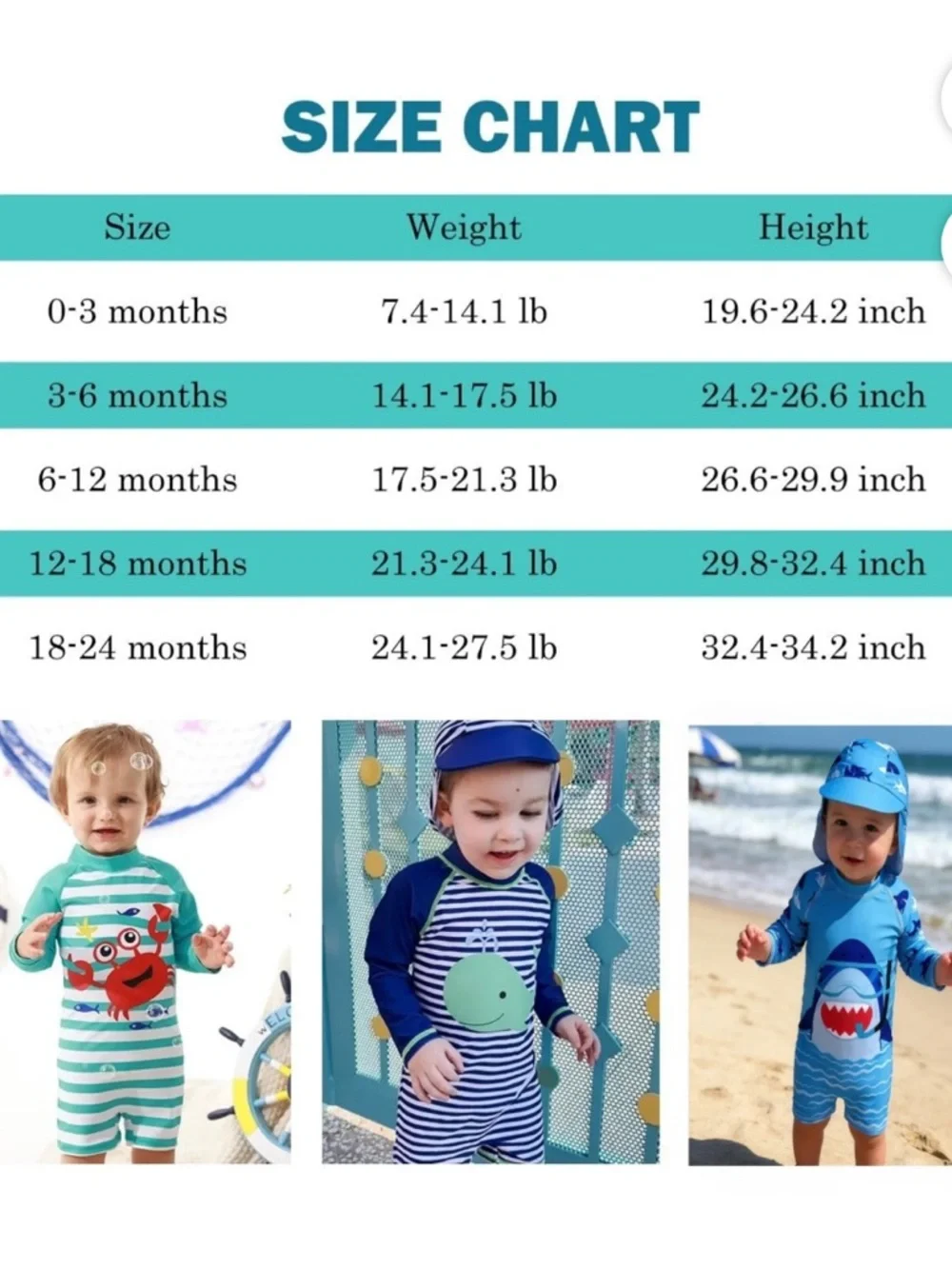 NWOT Kids' Mint Green Crab Rash Guard Swim Suit - 6-12 Months